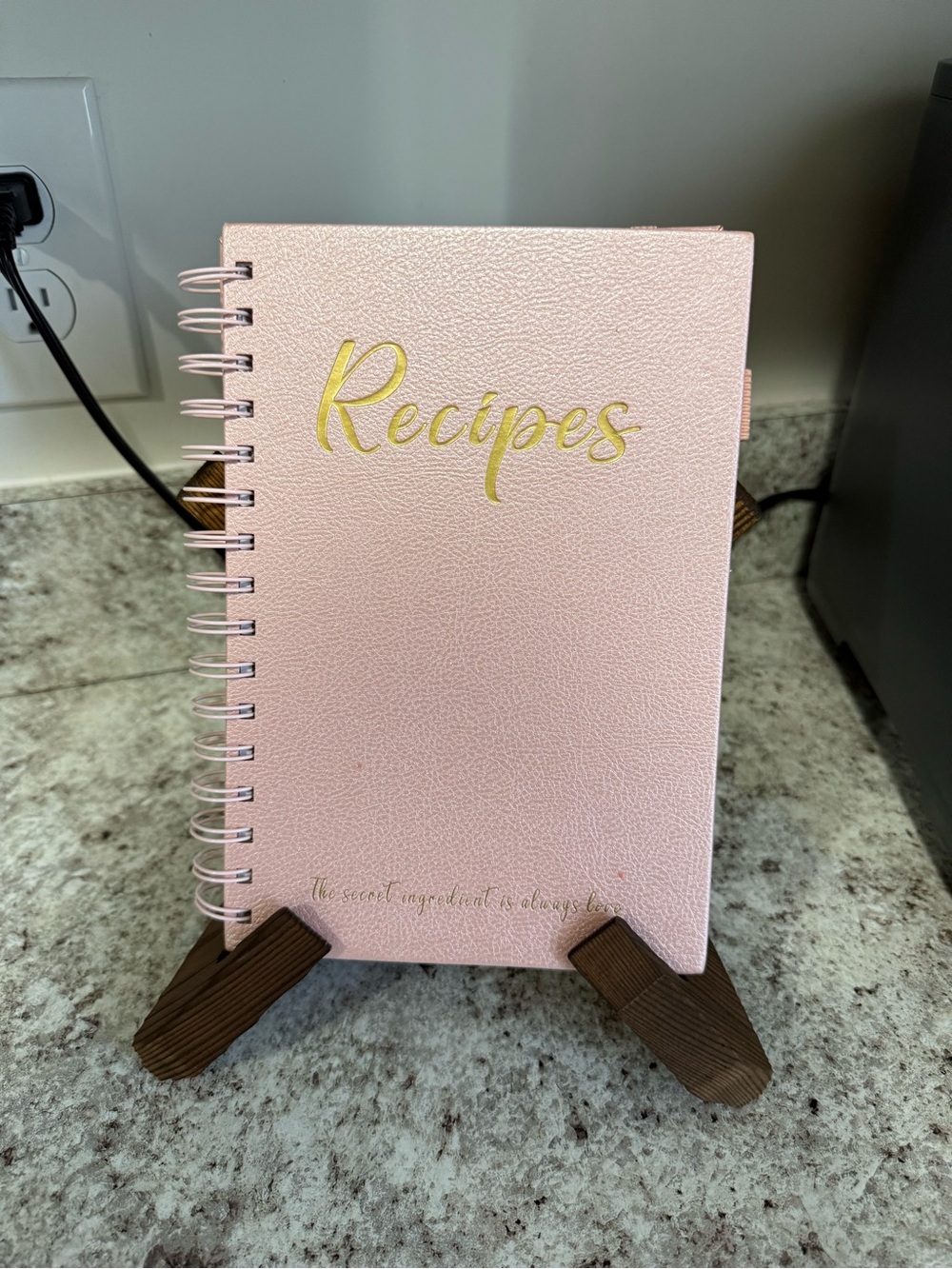 Classic Pink 'Recipes' Spiral Recipe Notebook